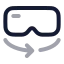 Vr icon with twotone rounded style