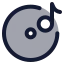 Vynil icon with duotone rounded style