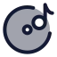 Vynil icon with duotone standard style