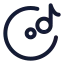 Vynil icon with stroke standard style