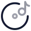 Vynil icon with twotone rounded style