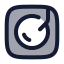 Vynil icon with duotone rounded style