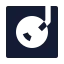 Vynil icon with solid sharp style