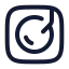 Vynil icon with stroke rounded style