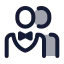 Waiters icon with duotone rounded style