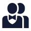 Waiters icon with solid sharp style