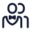 Waiters icon with stroke rounded style