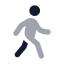 Walking icon with bulk rounded style