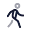 Walking icon with twotone rounded style