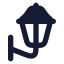 Walllamp icon with solid rounded style