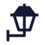 Walllamp icon with solid sharp style
