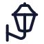 Walllamp icon with stroke standard style