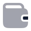 Wallet icon with bulk rounded style
