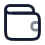 Wallet icon with twotone rounded style