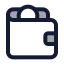 Wallet icon with duotone standard style
