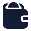 Wallet icon with solid rounded style