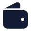 Wallet icon with solid rounded style