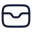 Wallet icon with stroke rounded style