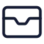 Wallet icon with stroke standard style