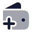 Walletadd icon with bulk rounded style