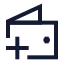 Walletadd icon with stroke sharp style