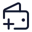 Walletadd icon with stroke standard style
