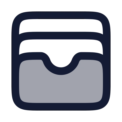 Wallet Cards Icon in Duotone Rounded style