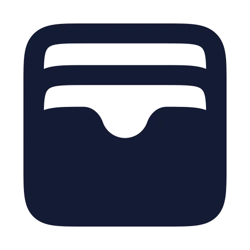 Wallet Cards Icon in Solid Rounded style