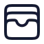 Walletcards icon with stroke rounded style
