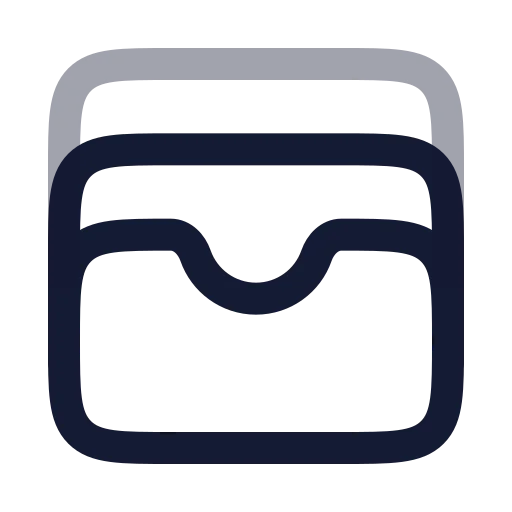 Wallet Cards Icon in Twotone Rounded style