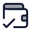 Walletdone icon with duotone standard style