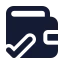 Walletdone icon with solid standard style
