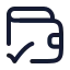 Walletdone icon with stroke rounded style