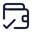 Walletdone icon with stroke standard style