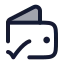 Walletdone icon with duotone rounded style