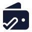 Walletdone icon with solid standard style