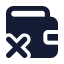 Walletremove icon with solid standard style