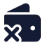 Walletremove icon with solid standard style