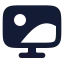 Wallpaper icon with solid rounded style