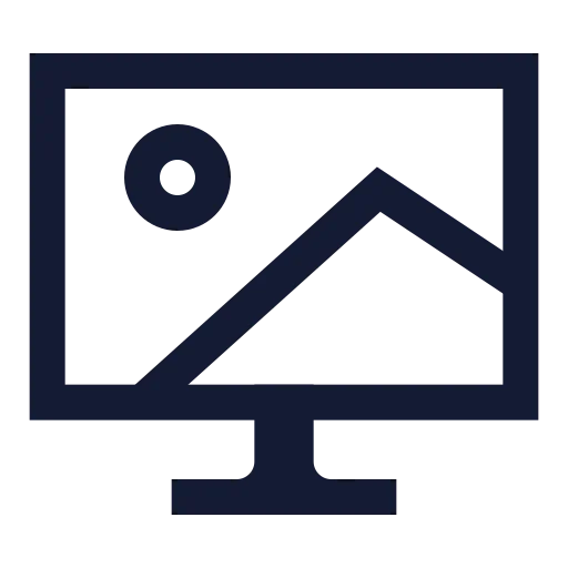 Wallpaper Icon in Stroke Sharp style