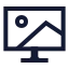 Wallpaper icon with stroke sharp style