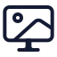 Wallpaper icon with stroke standard style