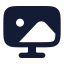 Walpaper icon with solid rounded style