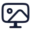 Walpaper icon with stroke rounded style