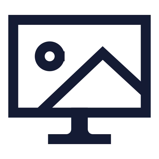 Walpaper Icon in Stroke Sharp style