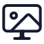 Walpaper icon with stroke standard style
