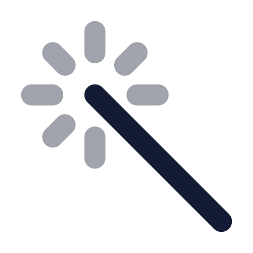 Wand Icon in Bulk Rounded style