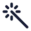 Wand icon with solid standard style