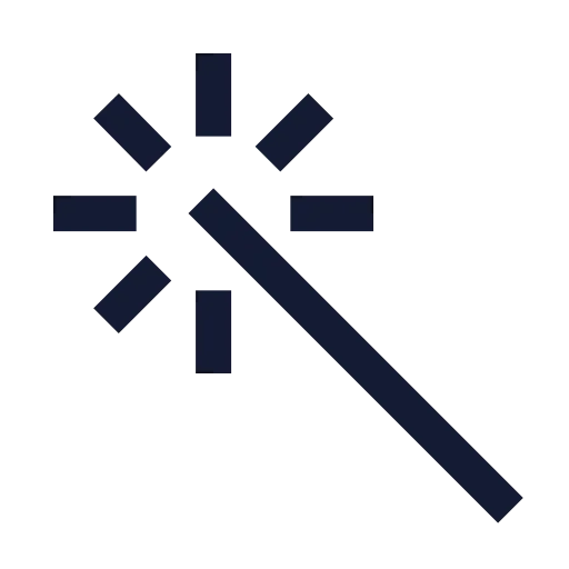 Wand Icon in Stroke Sharp style