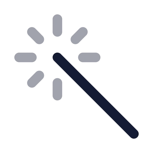 Wand Icon in Twotone Rounded style